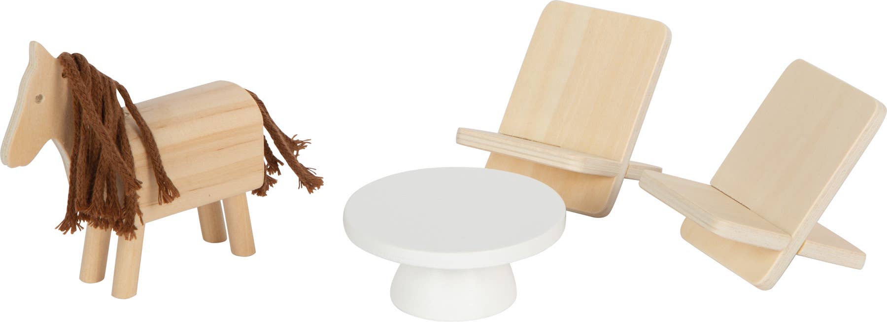 small foot - Vendita all'ingrosso Giocattolo in legno - Bambini - Casa delle bambole in legno naturale con mobili e accessori3