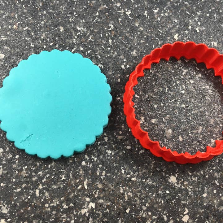 Round Scalloped Circle Cookie Cutter for wholesale by CookieCutterSupply
