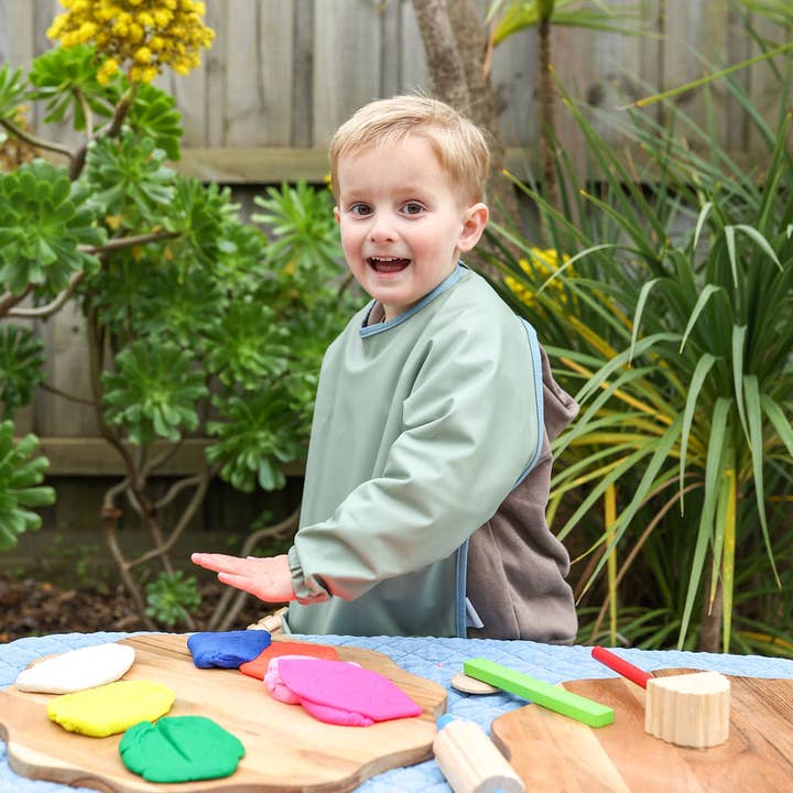 Tilda & Moo - Wholesale Bib - Baby - Pistachio Cream | Smock Bib3