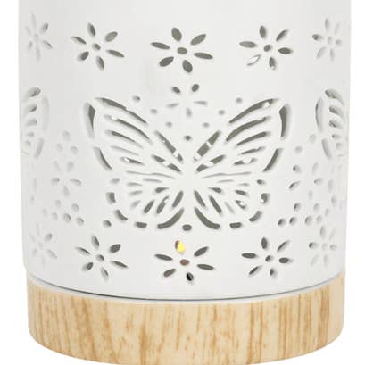 Matte Ceramic Butterfly Oil Burner for wholesale by Green Tree
