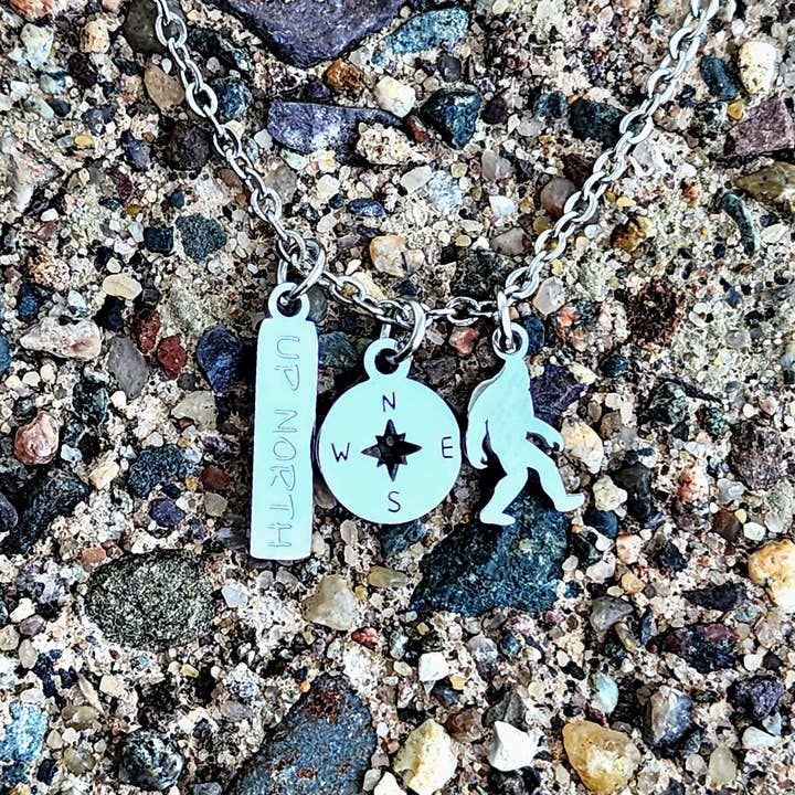 Sasquatch charm necklace for wholesale by Art Factory LLC