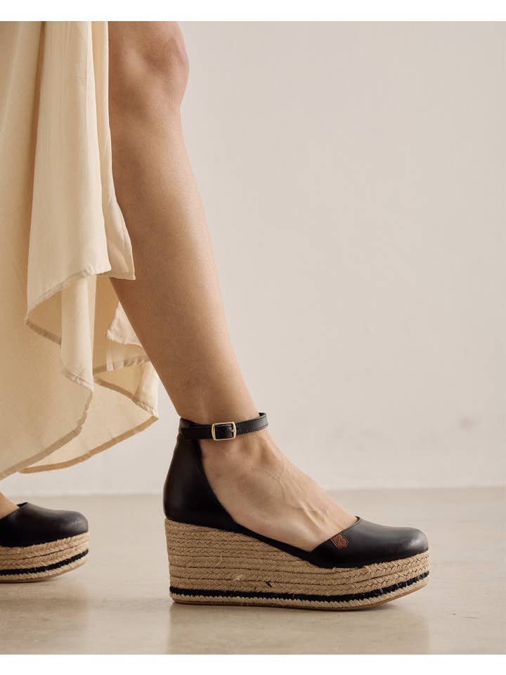 POPA - Wholesale Wedges - Women's - Cantalar Black Leather2