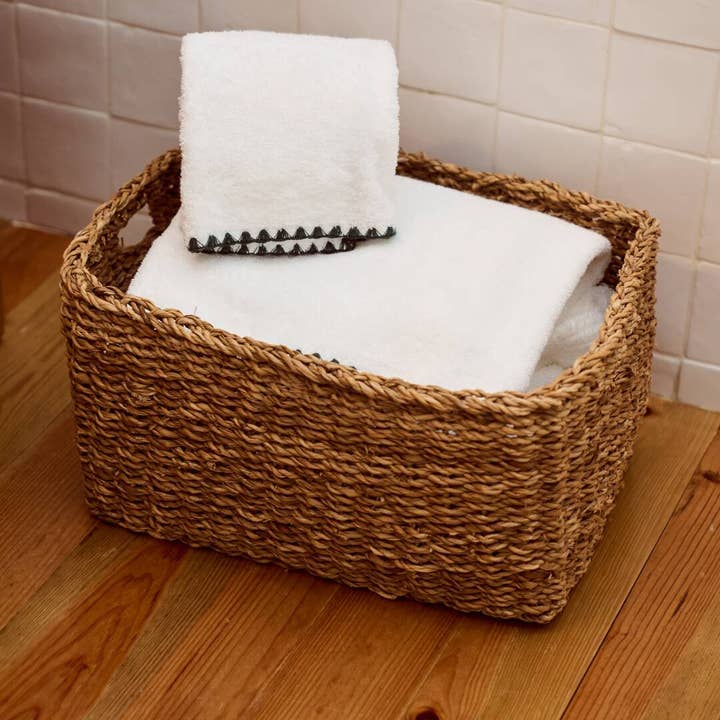 Mariaida Home - Wholesale Bath Towel - White Shell Bath Towel with Green