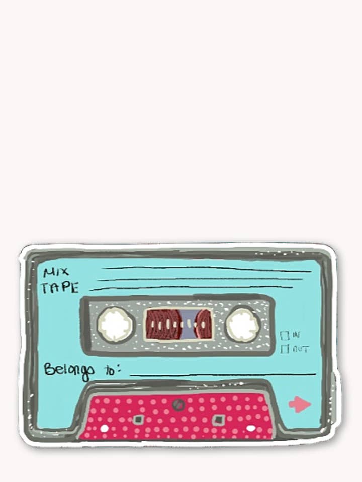 Teal Mixtape Sticker for wholesale by Heather Freitas