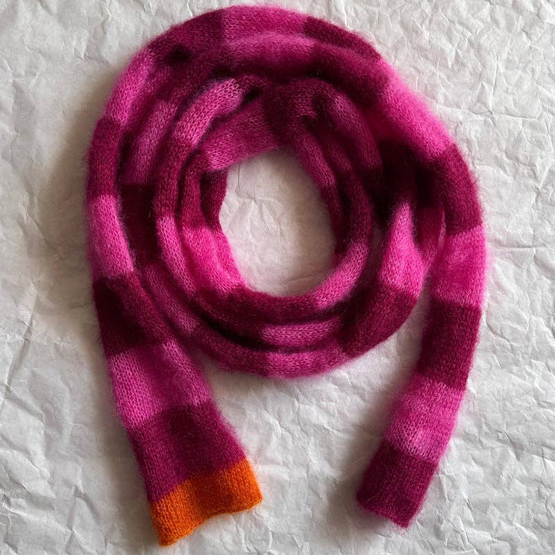 alberalkirk - Wholesale Scarf - Women's - Mohair Blend Long Loop Scarf Striped Pattern  M5A0824