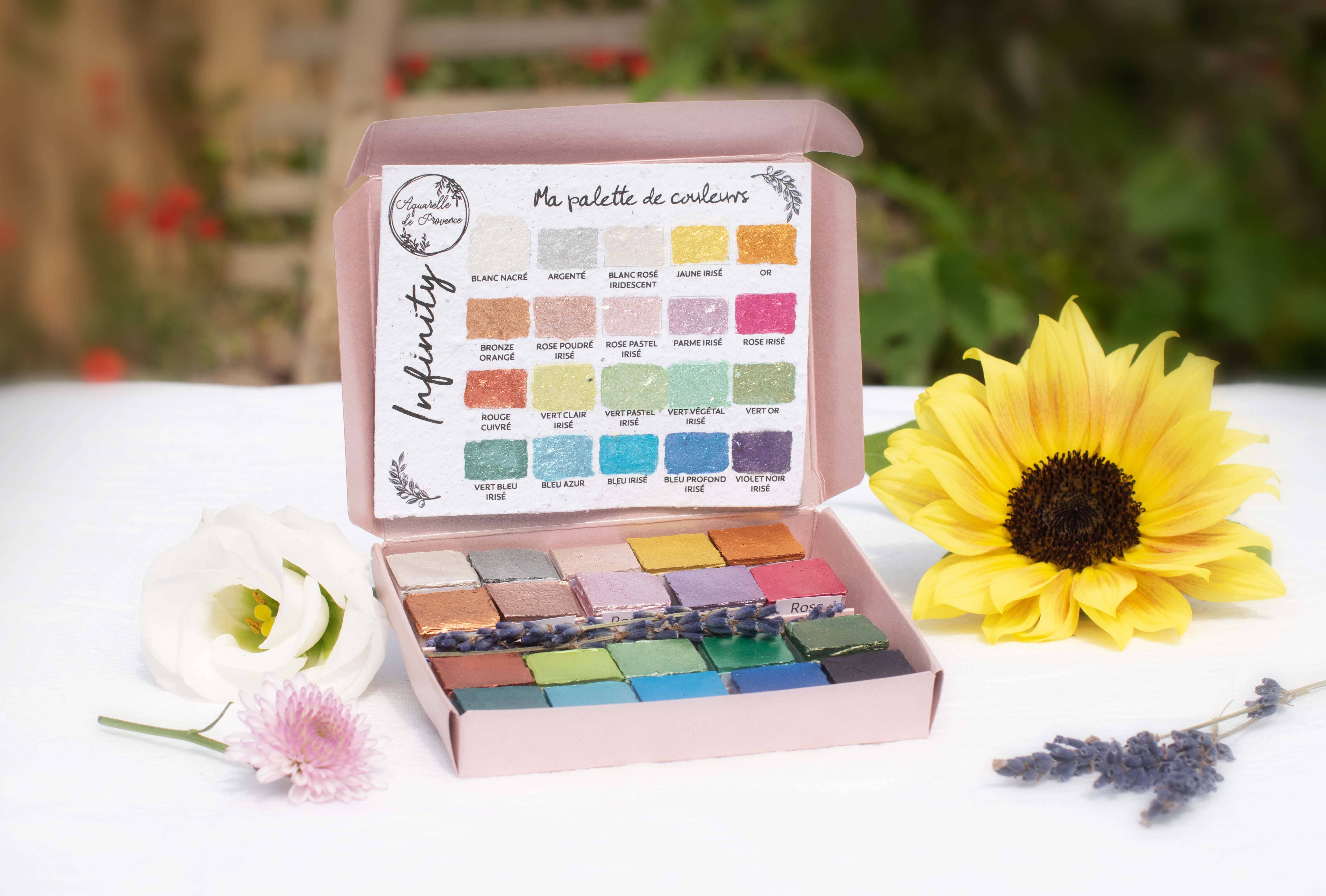Aquarelle de Provence – Aquarela por atacado – Conjunto vegano de aquarela metálica extra-fina - paleta IN3
