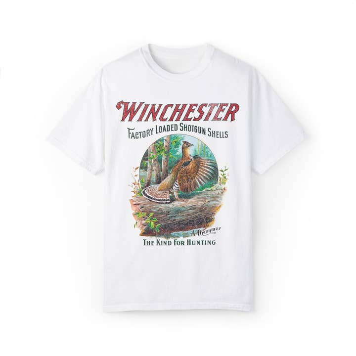 KILLER RETRO – wholesale Screen printed t-shirt – unisex – Restored Vintage Hunting Rifle Ad T-Shirt From The 70's