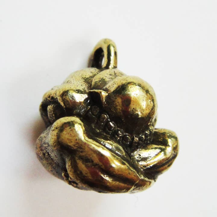 Tika - Wholesale Individual Charm/Pendant - Brass Deity Pendant- Eyes Closed Yogi2