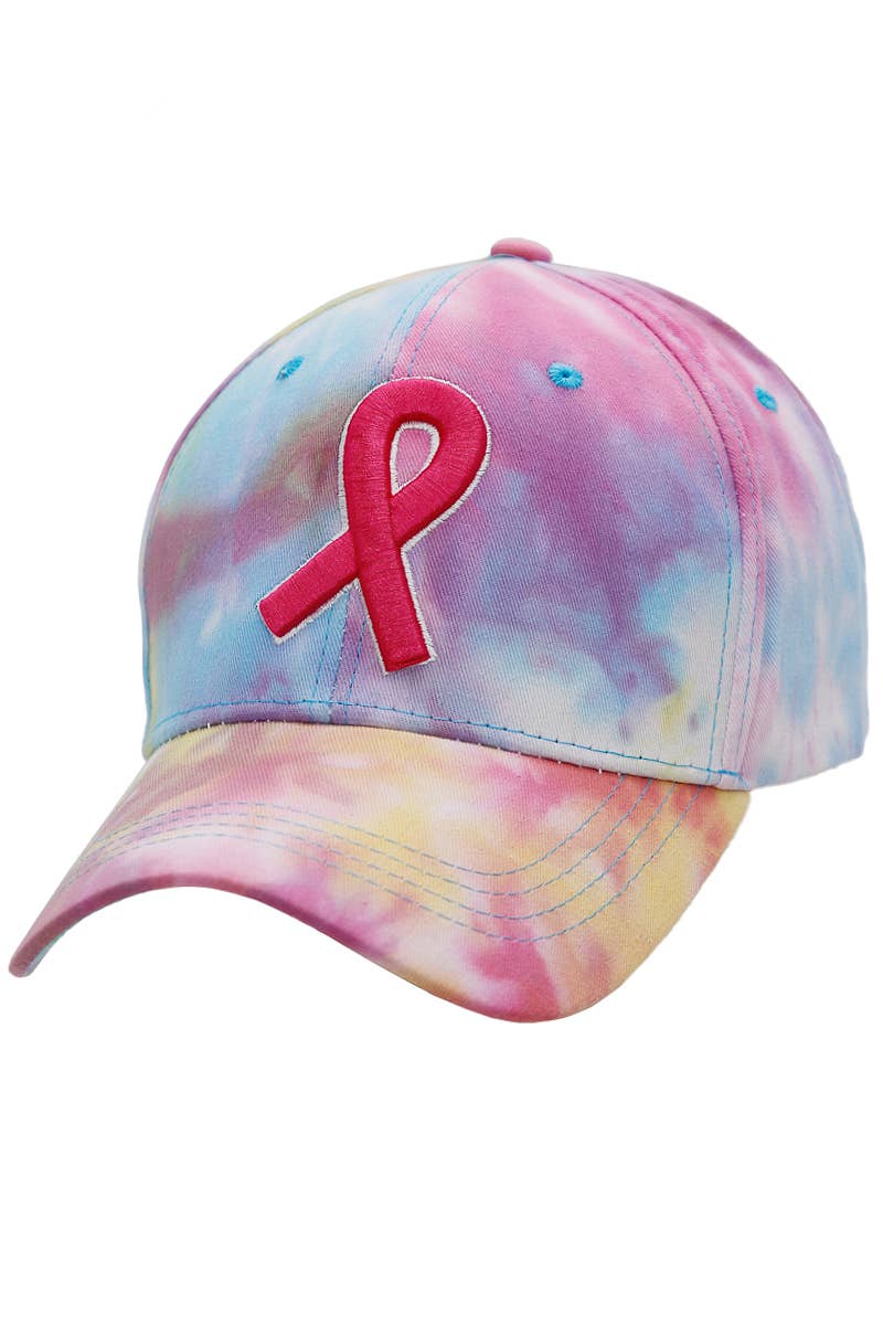 Cap Zone – wholesale Baseball cap – Women's – Breast Cancer Awareness Tie Dye Baseball Cap0