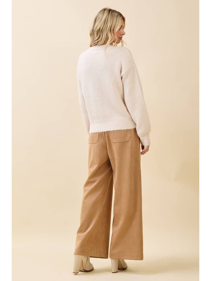 Crème Versierde Gebreide Trui OT51801 voor groothandel op Faire5