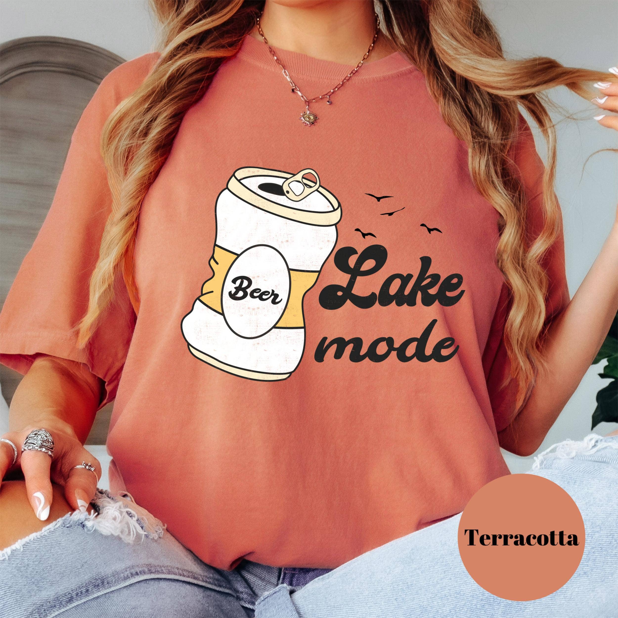 Epic Life  - Designed - Wholesale Screen Printed T-Shirt - Women's - Lake Mode Beer Shirt, Comfort Colors® Shirt, Summer Lake Life Tee, Chill Beer Graphic Shirt, Weekend Cabin Shirt, Funny Vacation Shirt5