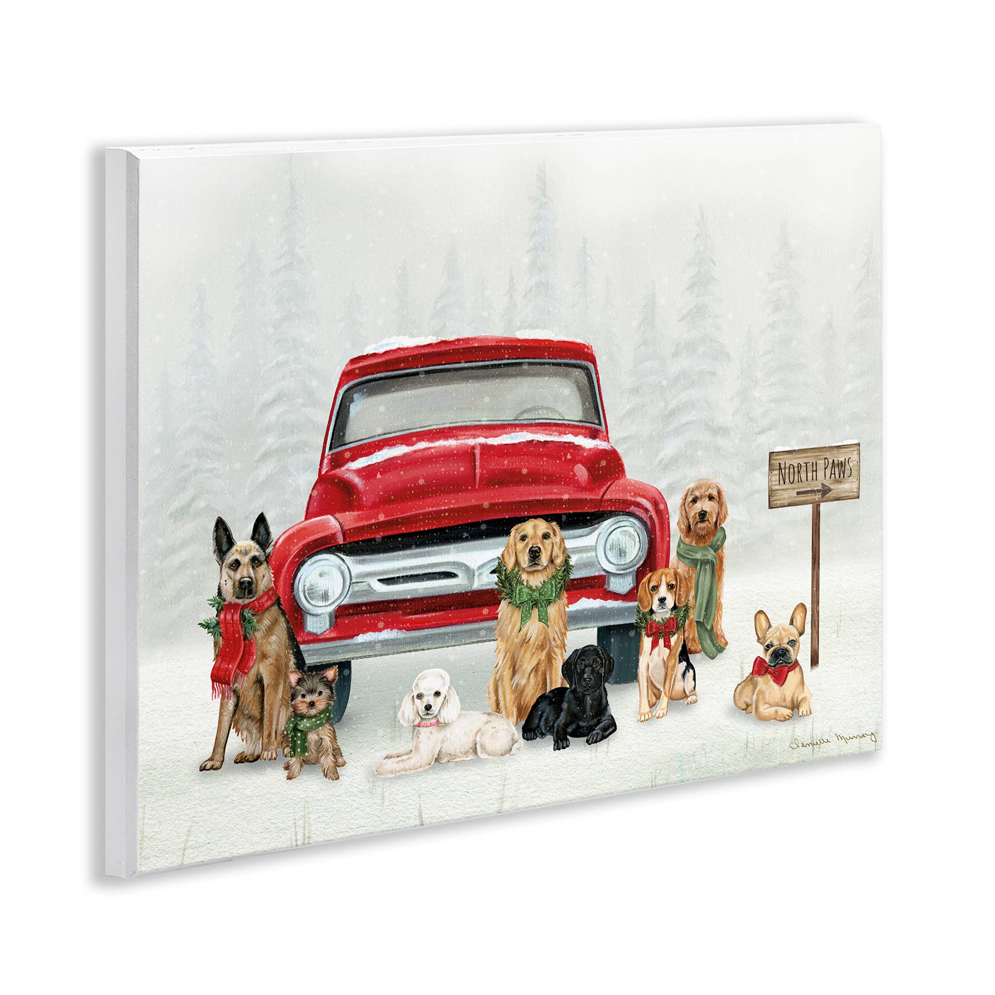 Stupell Industries - Wholesale Wall Sign - Royal Pups Holiday Motif - Unframed Wall Art3
