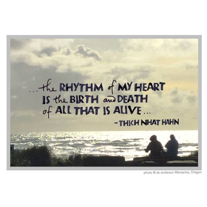 ArtLight Media - Wholesale Stationery/Notecard Set - Six Card Set T029 The Rhythm of My Heart -- Thich Nhat Nanh
