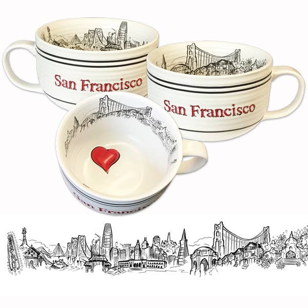 Heart in SF Soup Mug for wholesale by SF Mercantile