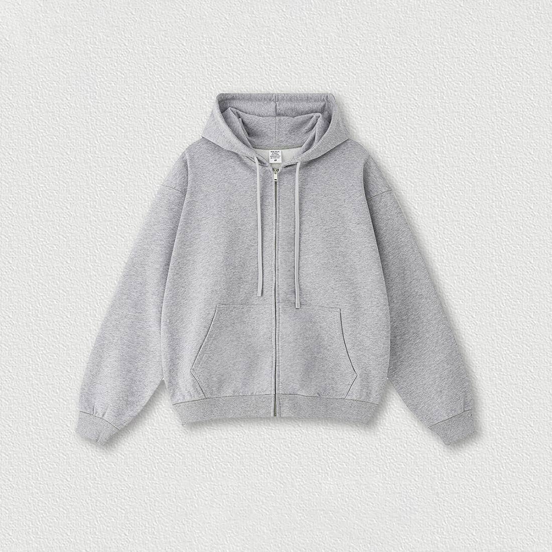 Sodalemon – wholesale Hoodie - Unisex – Överdimensionerad Terry Fleece Zip Hoodie Mysig Unisex Loungejacka2