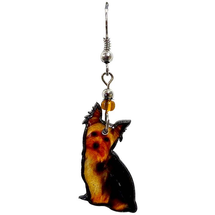 Acrylic Yorkshire Terrier Dog Pet Dangle Earrings for wholesale by Pichincha