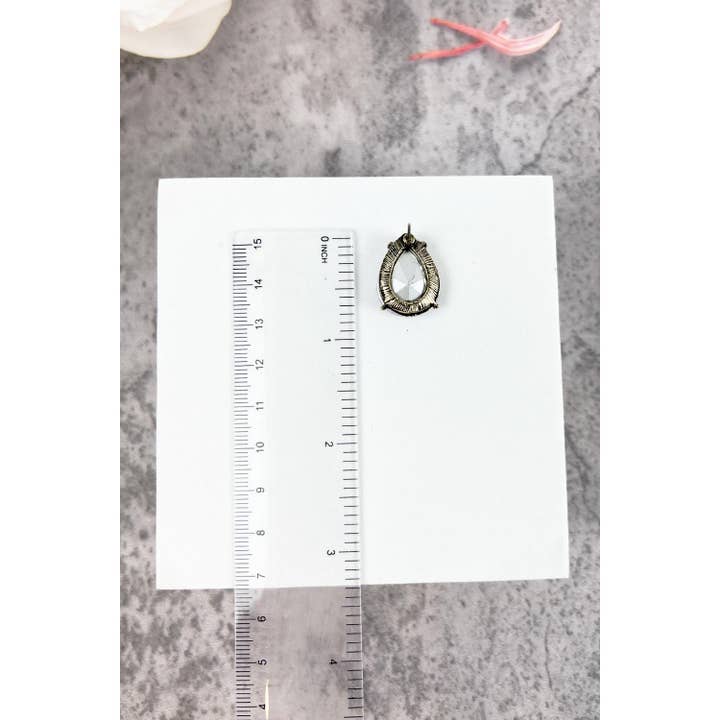 JHP Collection - Wholesale Stud/Post Earrings - TEAR DROP CRYSTAL OVAL STUD EARRING15