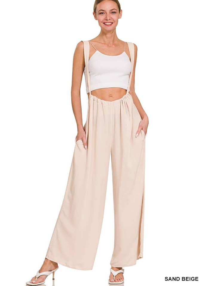 Vanilla Monkey – Engroshandel Jumpsuit - Dame – Vævet jumpsuit med seler og bindebånd samt lommer8