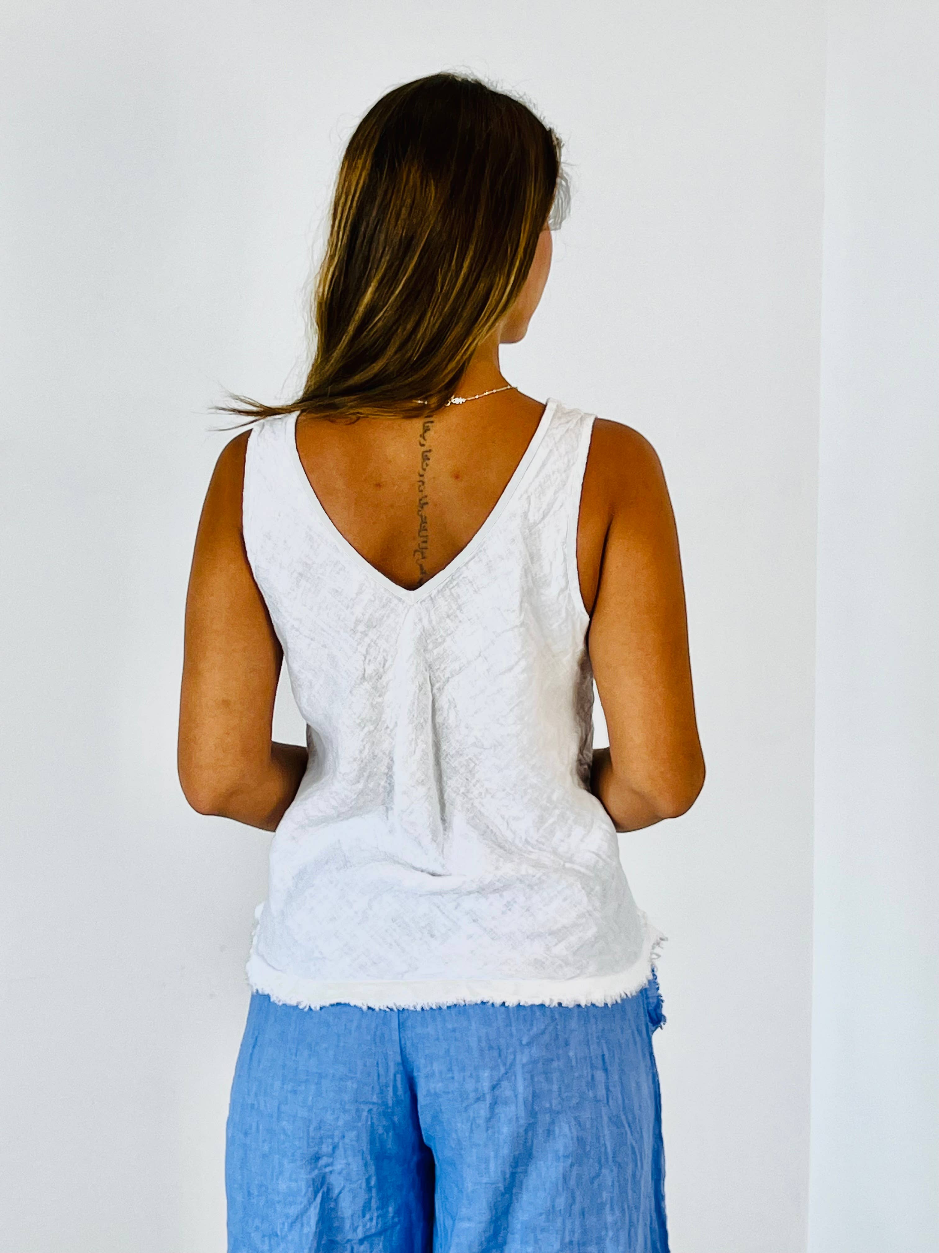 Linen & More - Wholesale Tank Top - Women's - REF 21591 100% SISA LINEN T-SHIRT21