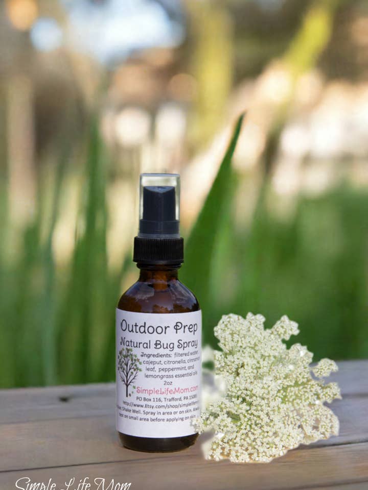 NATURAL BUG SPRAY - natural deet free insect repellent, tick repellent with essential oils, citronella, camping, kid safe, organic for wholesale by Simple Life Mom