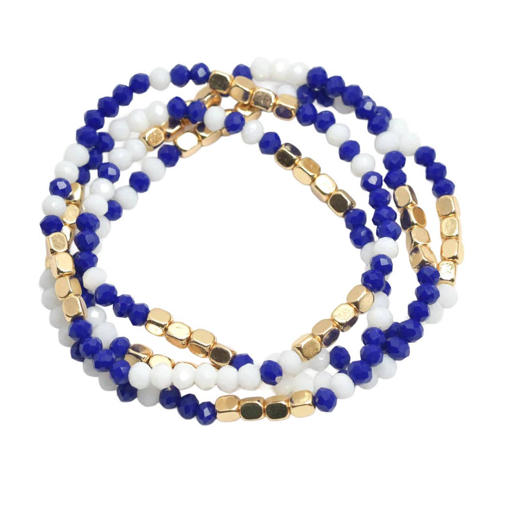 SOPHIA WHOLESALE – Pulseira de missangas por atacado – PULSEIRA ELÁSTICA MULTICAMADAS COM MISSANGAS DIA DE JOGO0