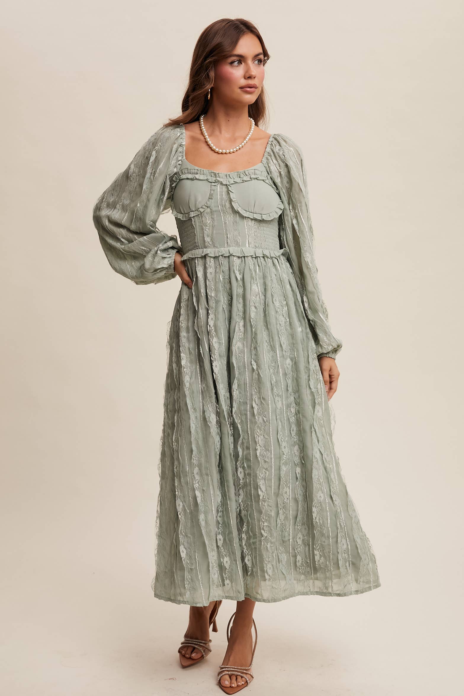 Listicle - Wholesale Dress - Women's - Romantic Lace Midi Dress33