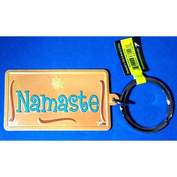 Namaste Aluminum embossed Keyrings for wholesale by 7 Star