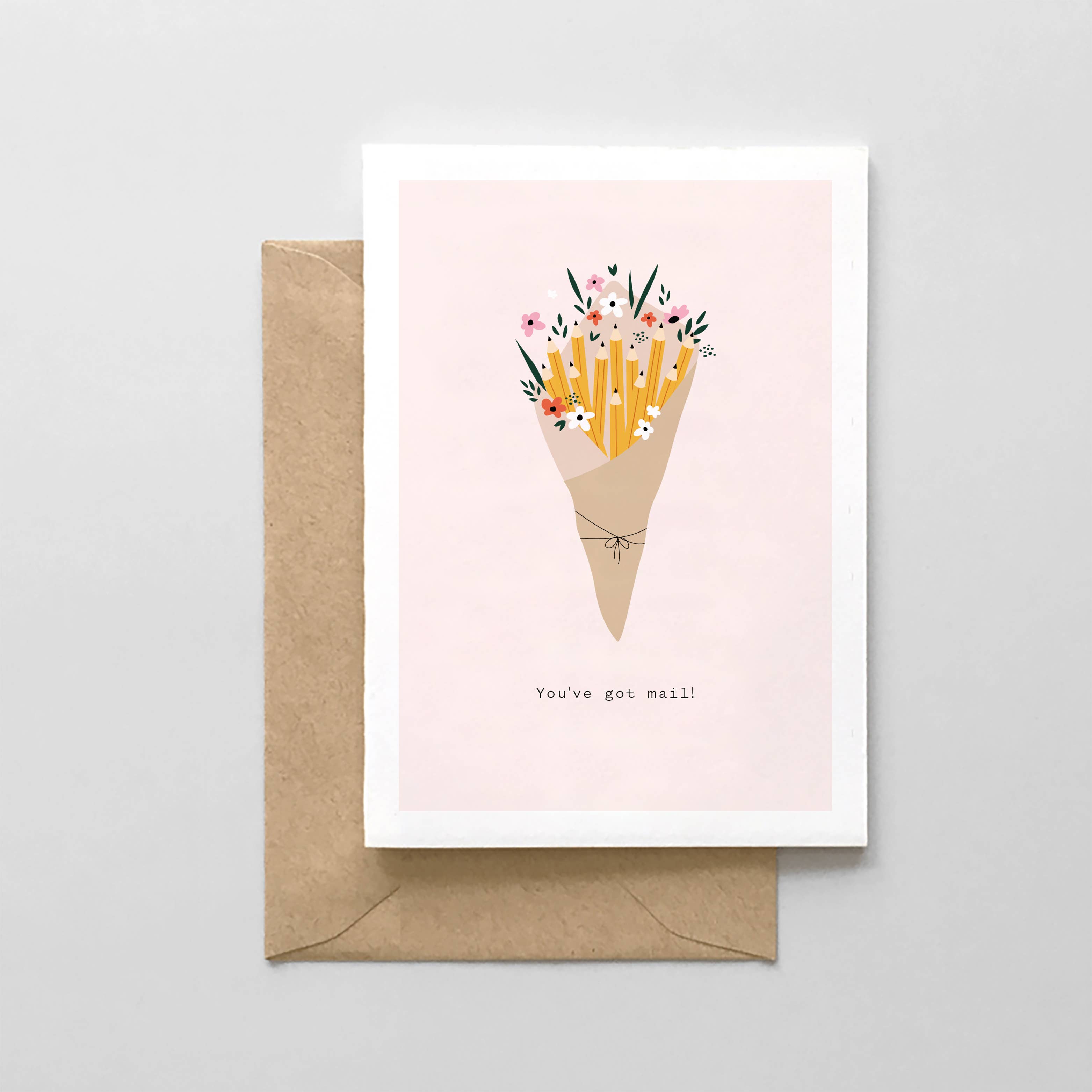 Spaghetti & Meatballs - Wholesale Love Card - You've Got Mail - Bouquet of Freshly Sharpened Pencils0