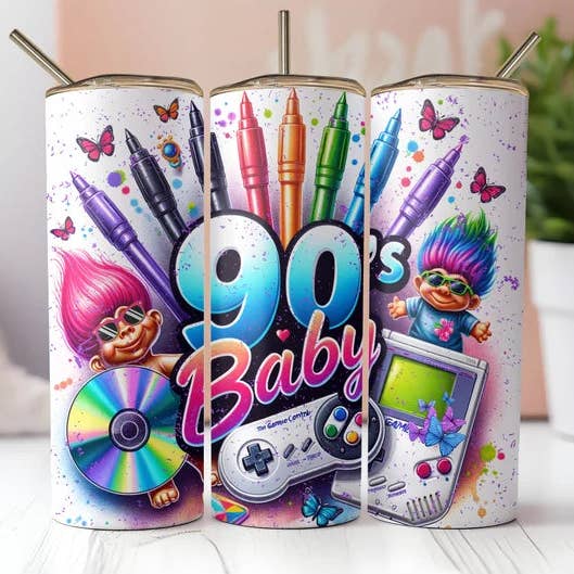 Nostalgisches Baby aus den 90er Jahren im Retro-Look | Becher für den Großhandel von Designs by Robyn