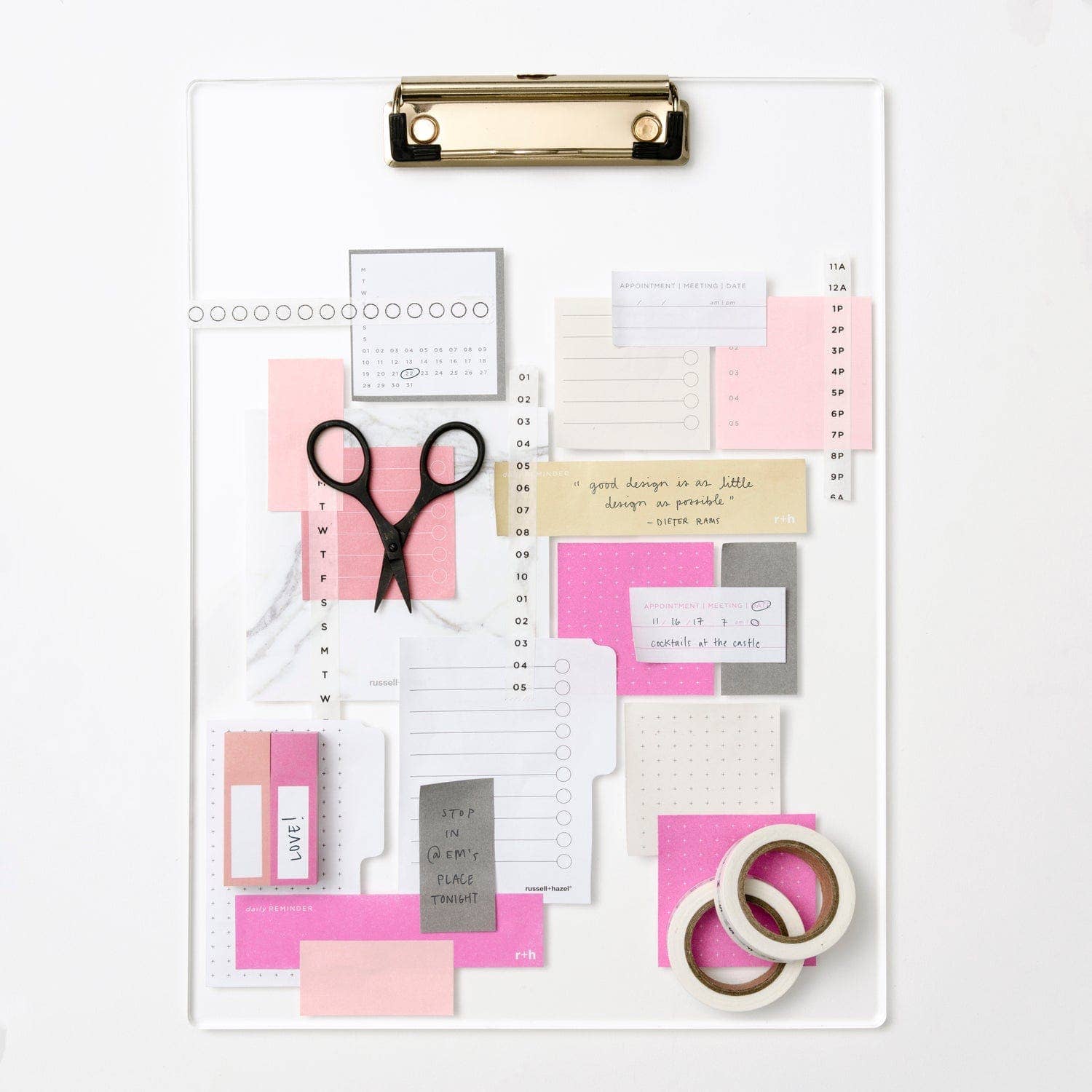 russell+hazel - Wholesale Clipboard - Acrylic + Gold Clear Clipboard4