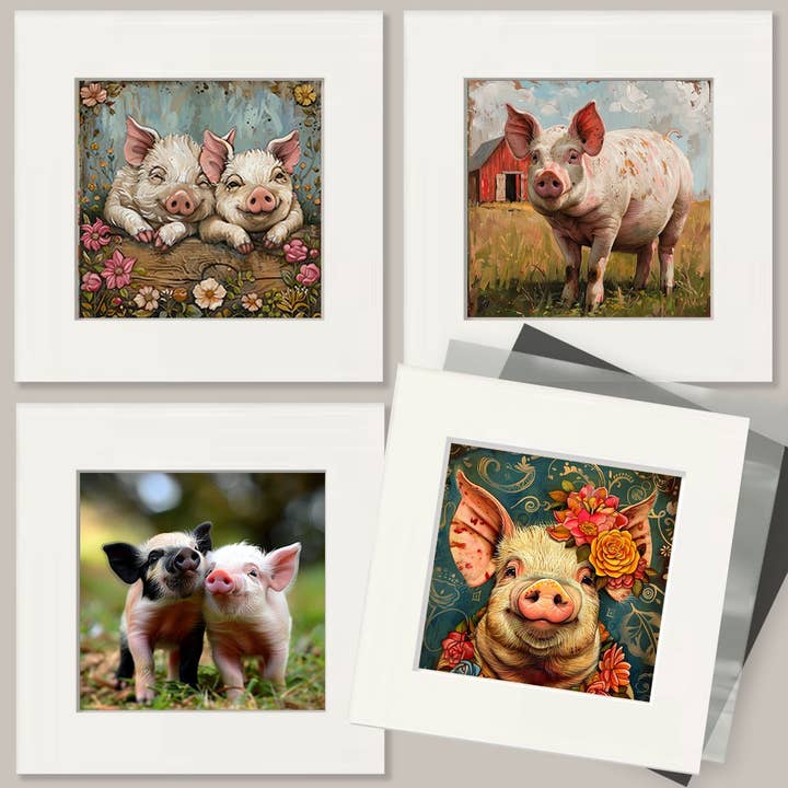 Mowbi - Wholesale Art Print - Flying Pig "8x8" Art Print