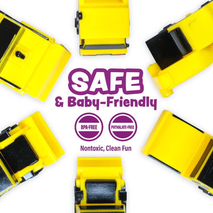 Tub Works LLC - Wholesale Bath Toy - Baby - Tub Works® Construction™ Trucks Mold Free Bath Toys, 6 Pack6