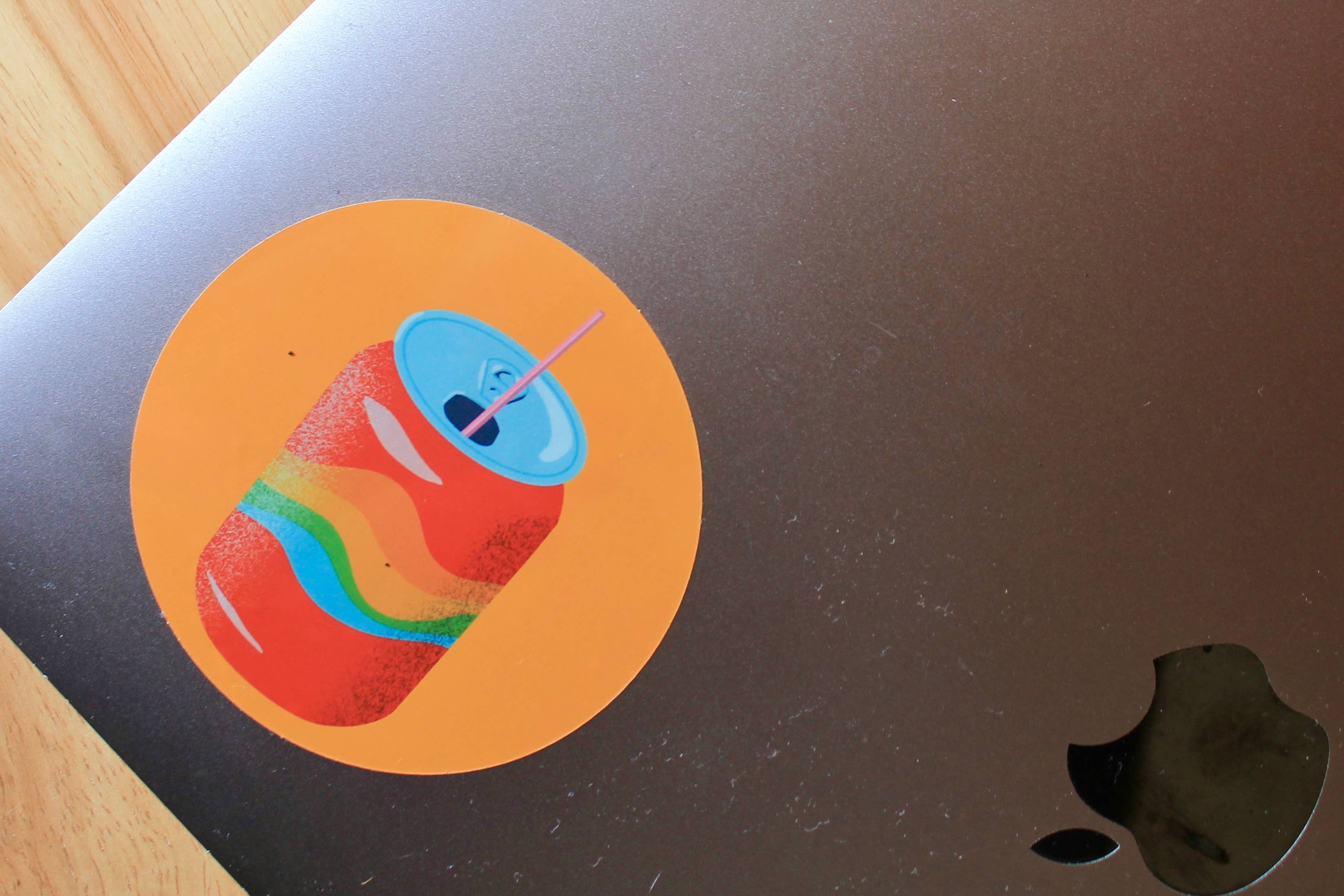 Claspy Creates - Wholesale Sticker - Rainbow Soda 3" Round Vinyl Sticker1