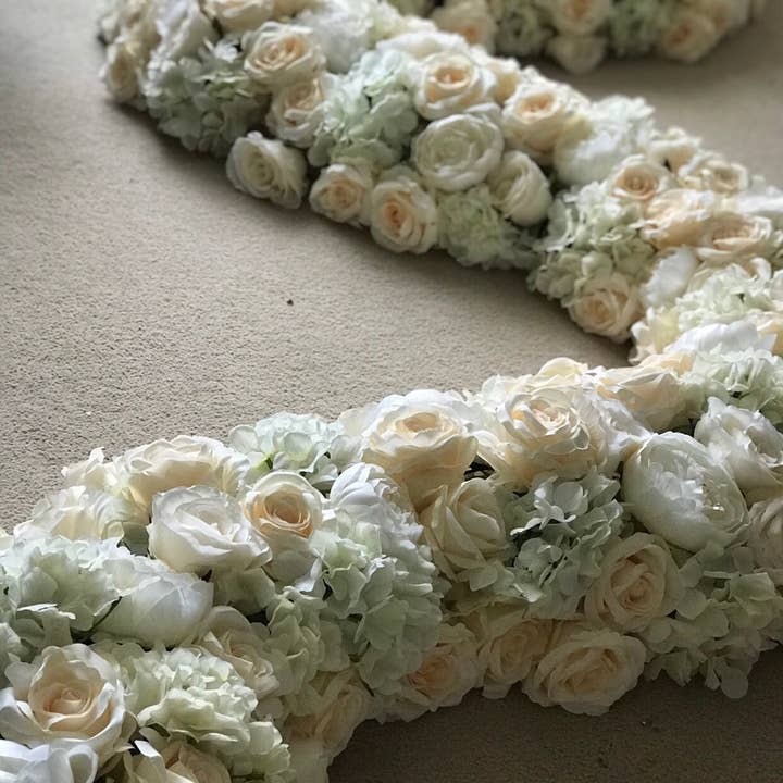 IVY CRUZ - Wholesale Bunting/Garland - Cream Flower Garland, Ivory Wedding Garland, Wedding Floral