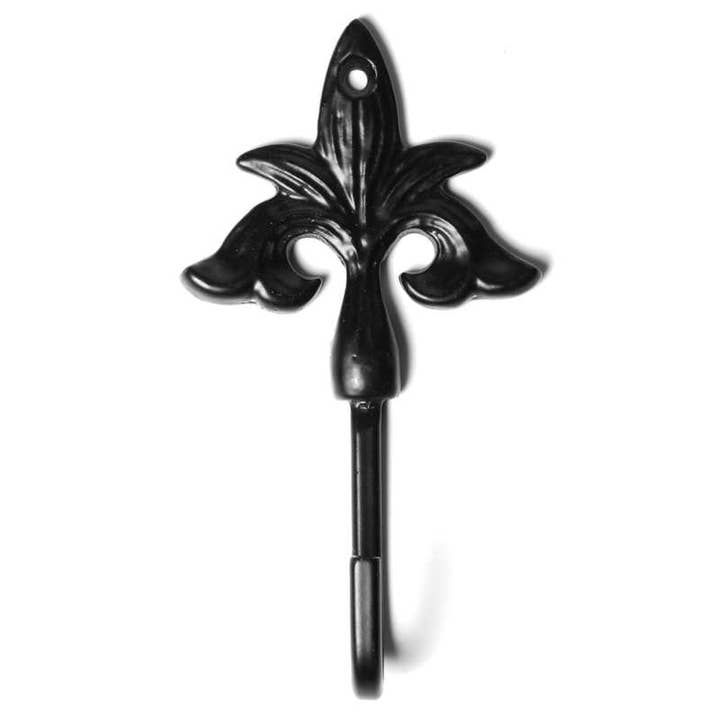 Zwarte wandhaak fleur-de-lis voor wholesale door CAMBESA