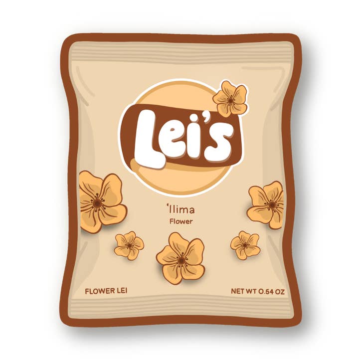 Bag of Lei's Sticker - ʻIlima for wholesale by Hananea Hawaii