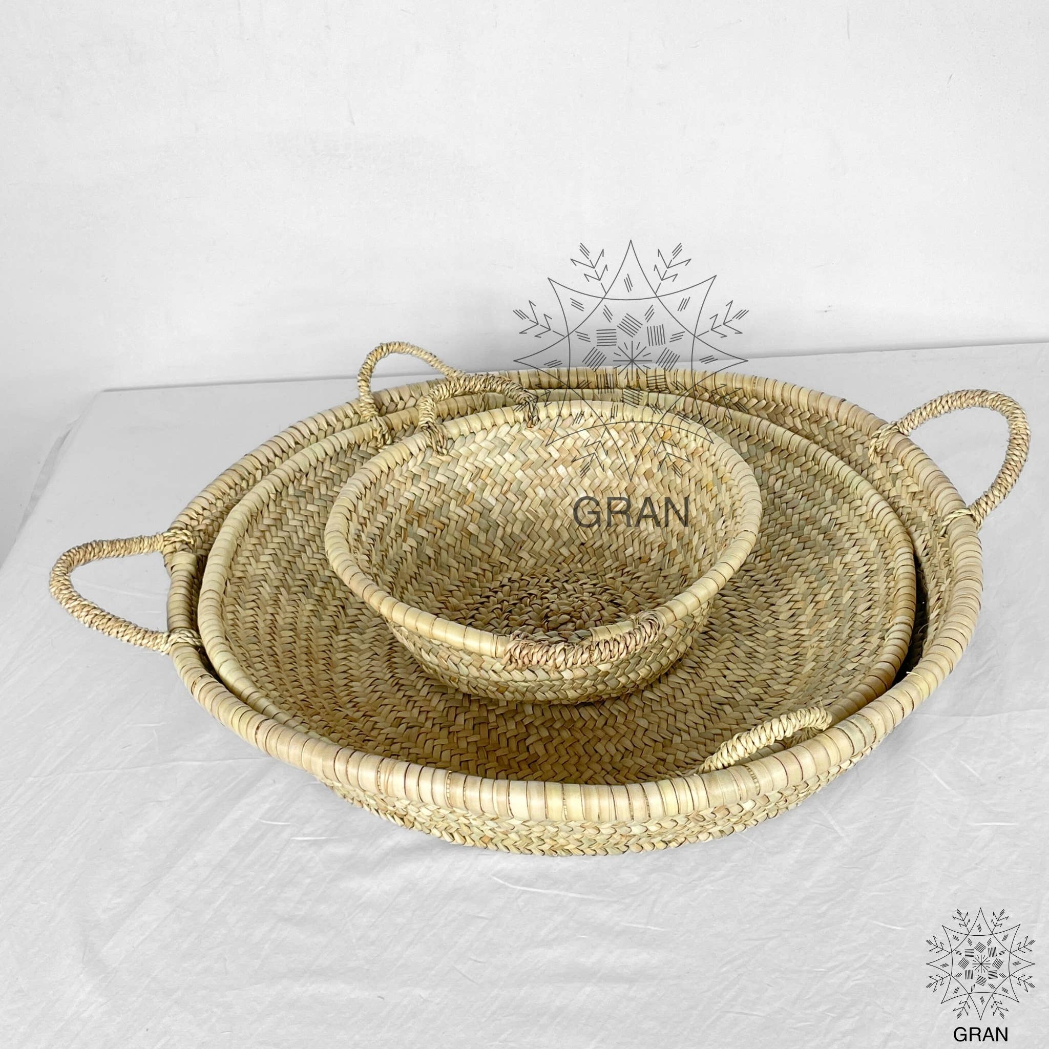 Gran Wholesale - Wholesale Decorative Plate/Dish/Bowl - Moroccan Straw Woven Plate, Handcrafted Wicker Plates7