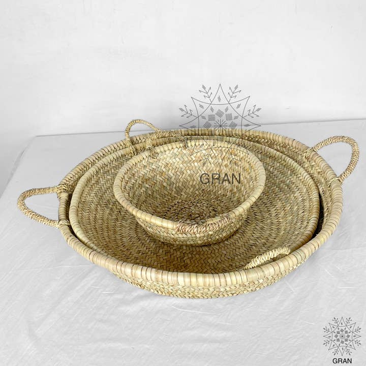 Gran Wholesale - Wholesale Decorative Plate/Dish/Bowl - Moroccan Straw Woven Plate, Handcrafted Wicker Plates7