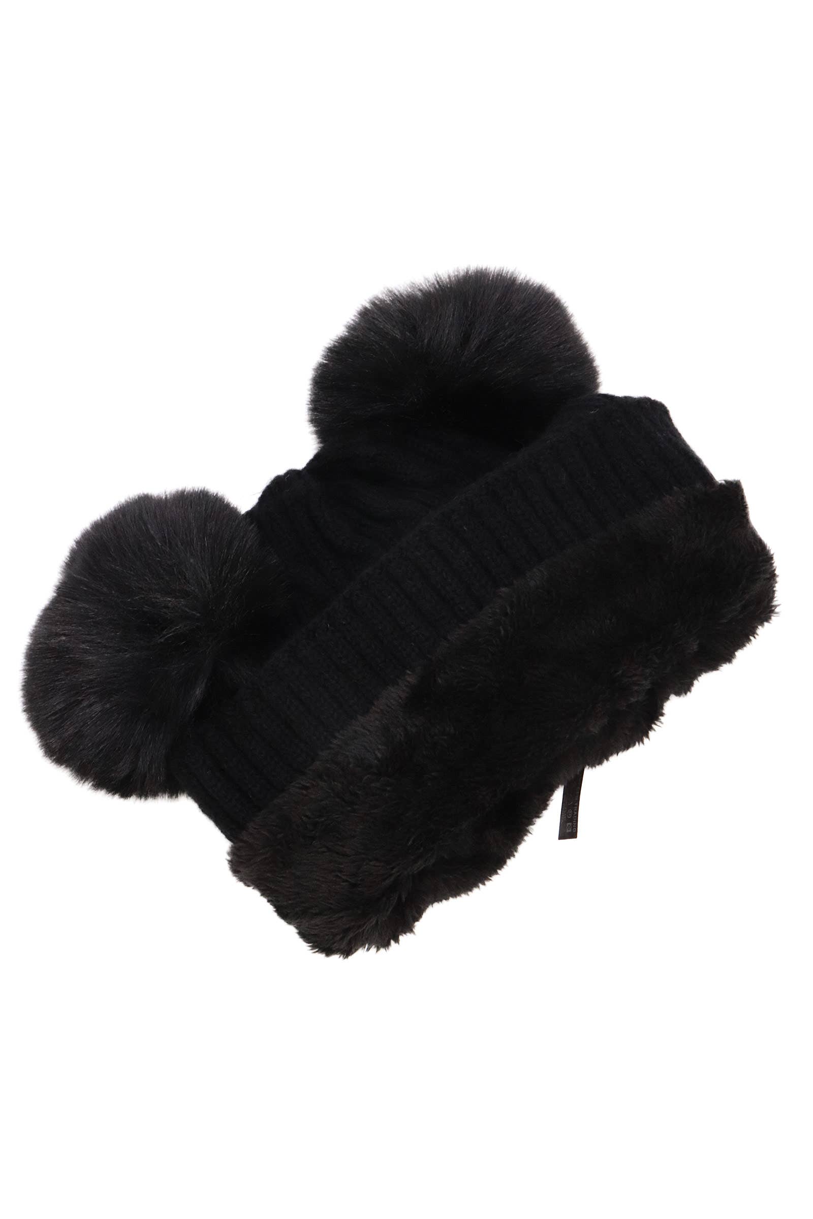 ASSORTI Zachte Neutrale Kabelgebreide Dubbele Pompon Muts voor groothandel op Faire3