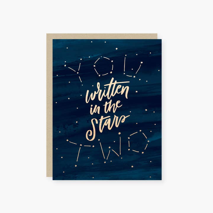 written in the stars wedding & anniversary card for wholesale by 2021 Co.