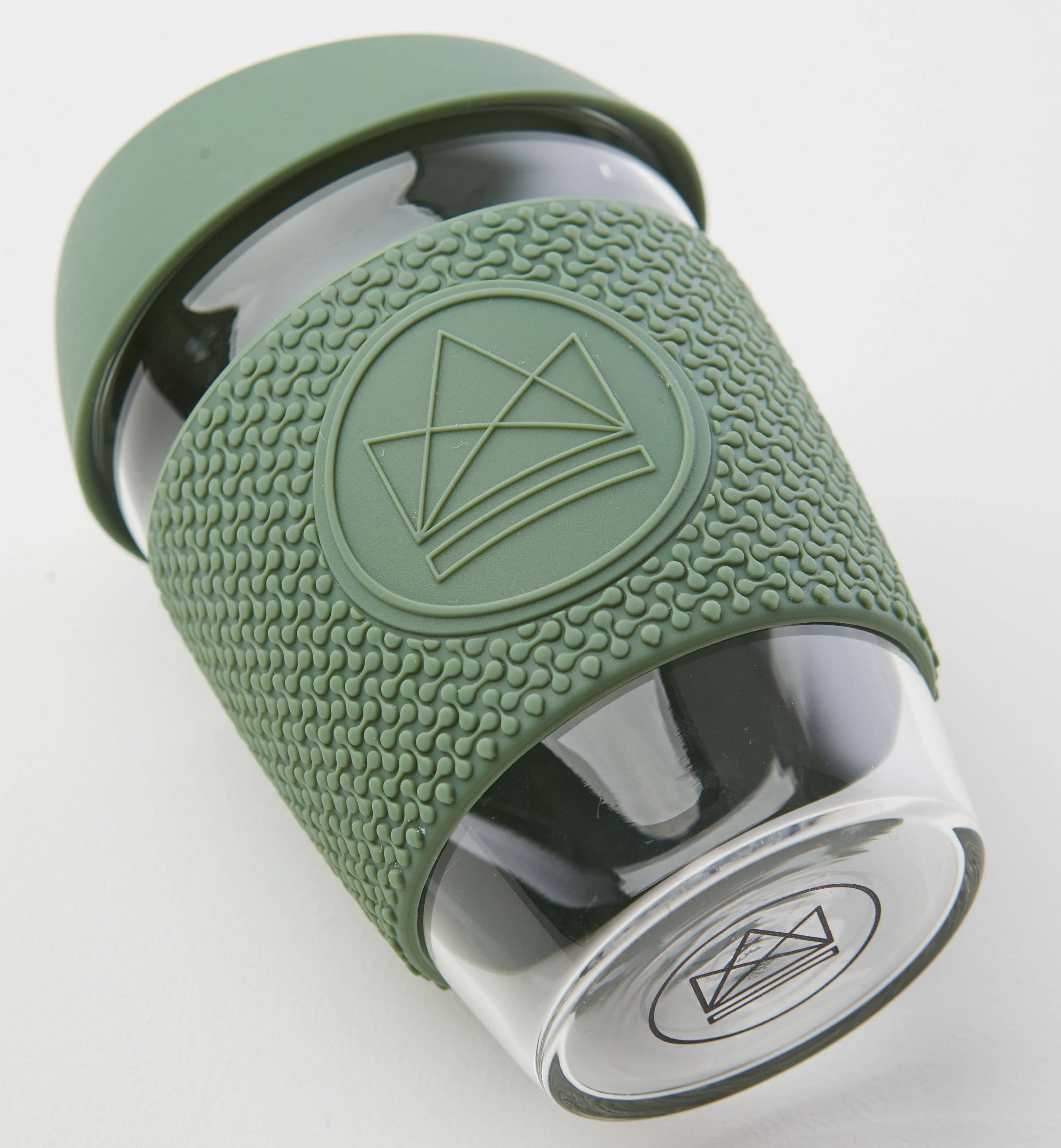 Neon Kactus - Wholesale Coffee/Tea Cup - Glass Coffee Cup - Happy Camper 12 oz2