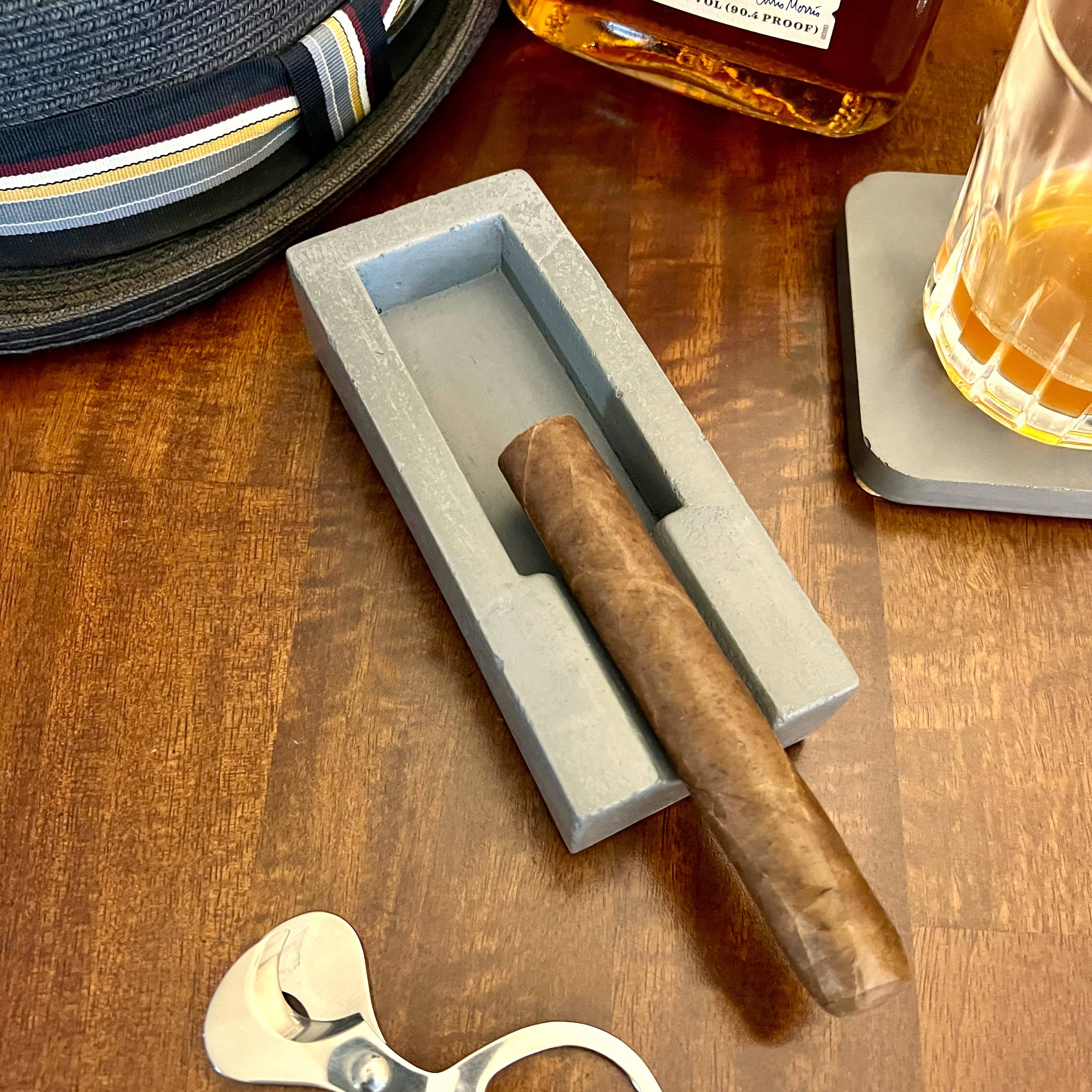 Storcks Designs - Wholesale Ashtray - Concrete Cigar Ashtray Stand Holder Rest - Handmade1