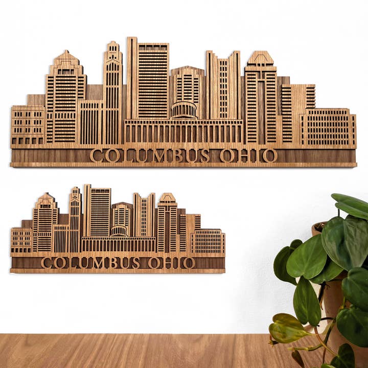Columbus Skyline Wall Art for wholesale by Inspired Indigo