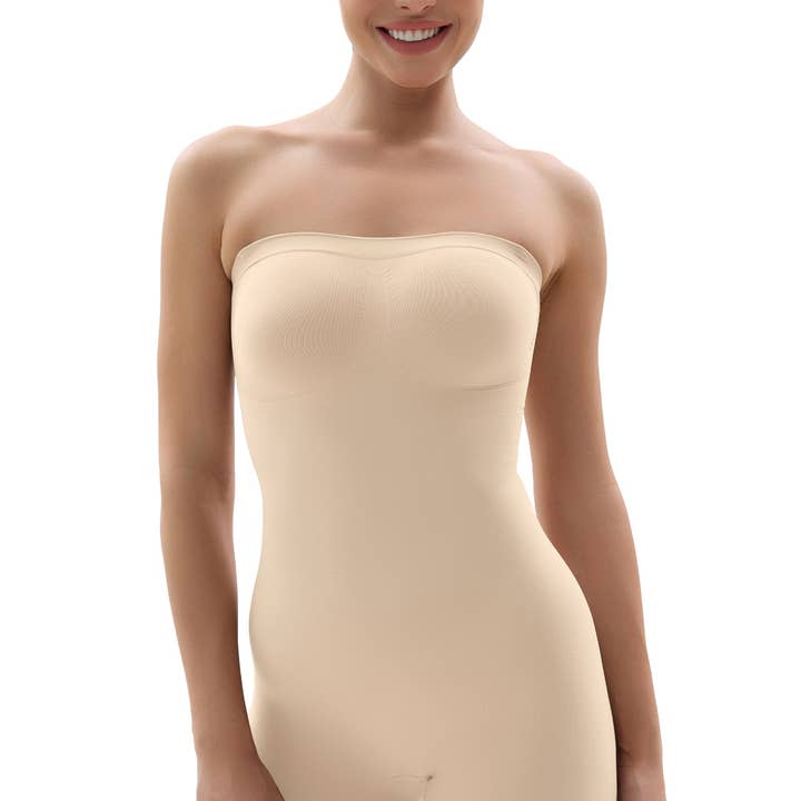 Combinaison courte sans couture SHAPERX avec bretelles amovibles pour la vente par ShaperX Shapewear
