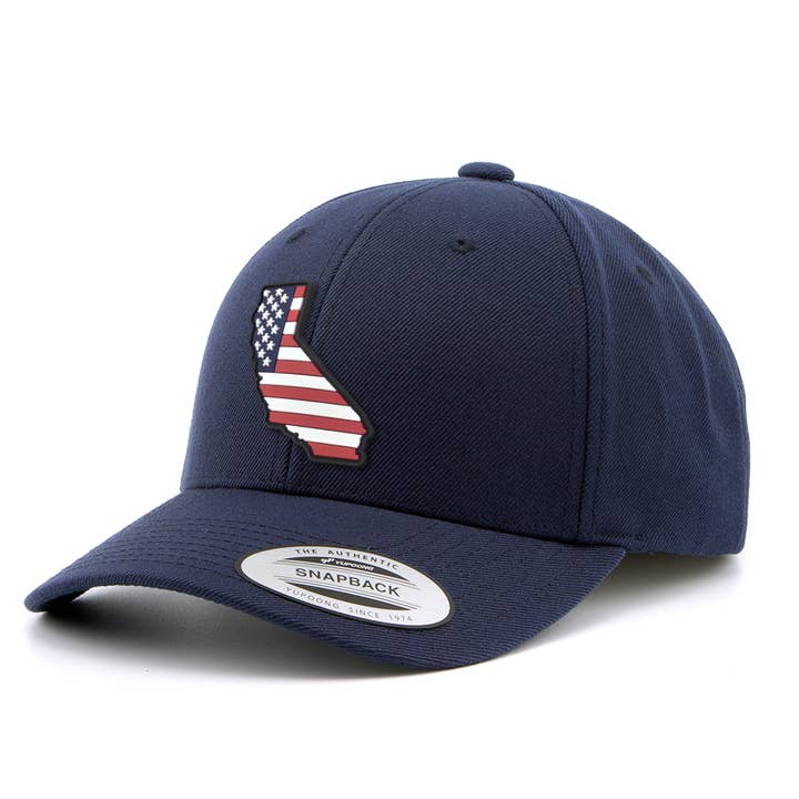 Americana California Glory Curved Snapback for wholesale by Griwolfe