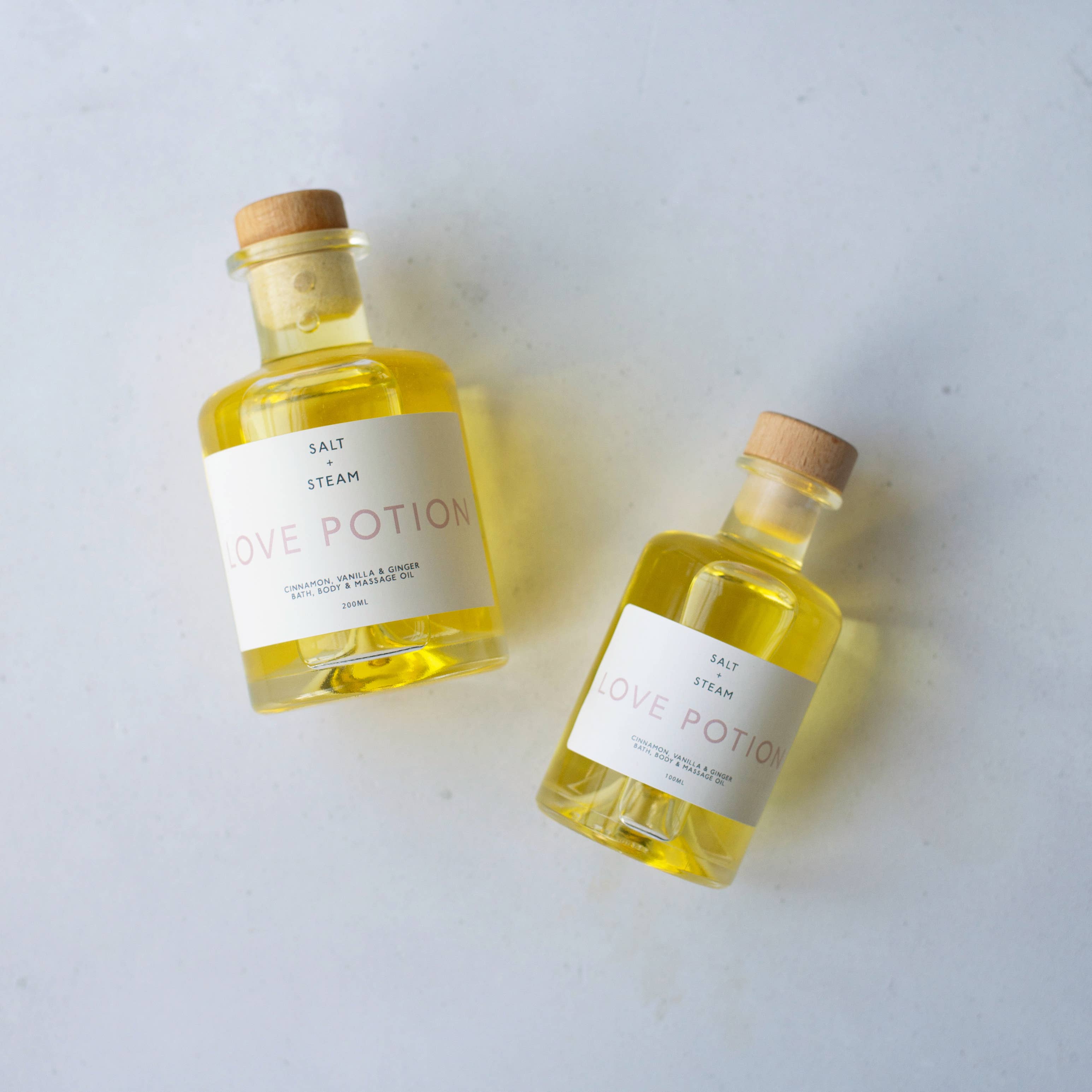Salt + Steam – wholesale Bath/body oil – Love Potion - Spiced Bath, Body & Massage Oil 100ml & 200ml1