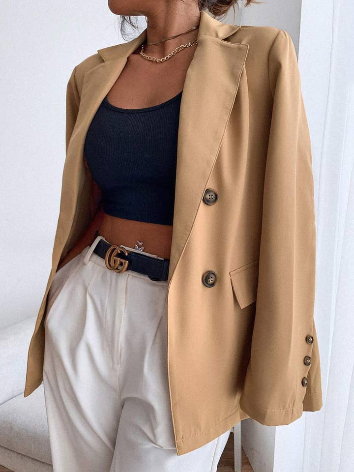 double button lapel collar blazer for wholesale by Flarix