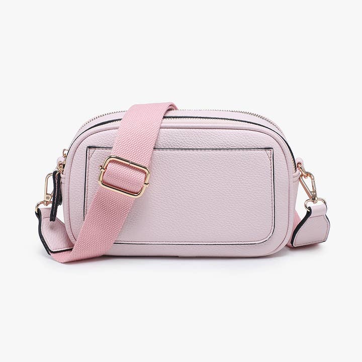 Jen & Co. - Vendita all'ingrosso Borsa a tracolla - Donna - Tracolla M2531 Sky con doppia cerniera con tasca a bustina9