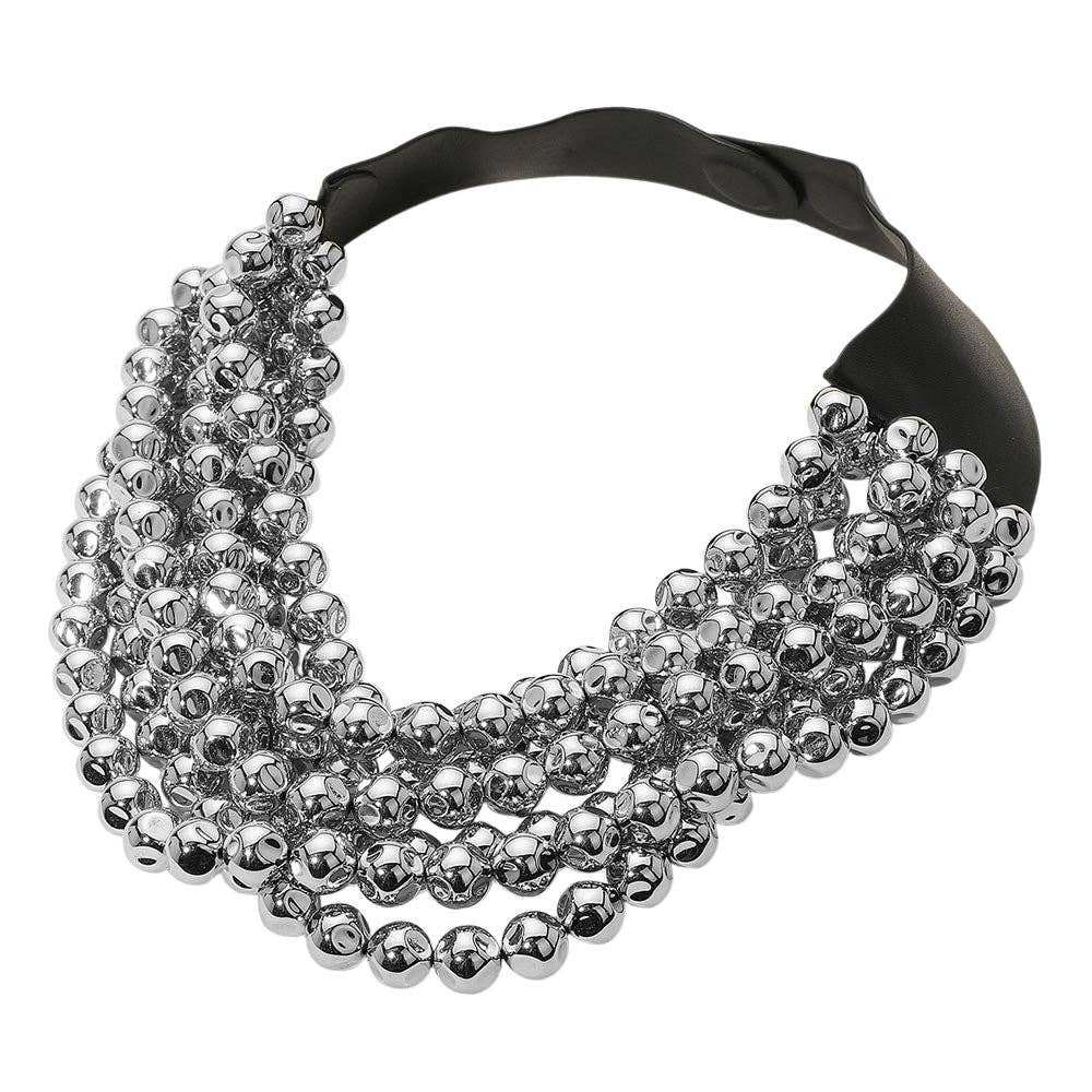 Madeline Love – wholesale Beaded/pearl necklace – Chunky Multi-Strand Beaded Necklace with Magnetic Clasp4