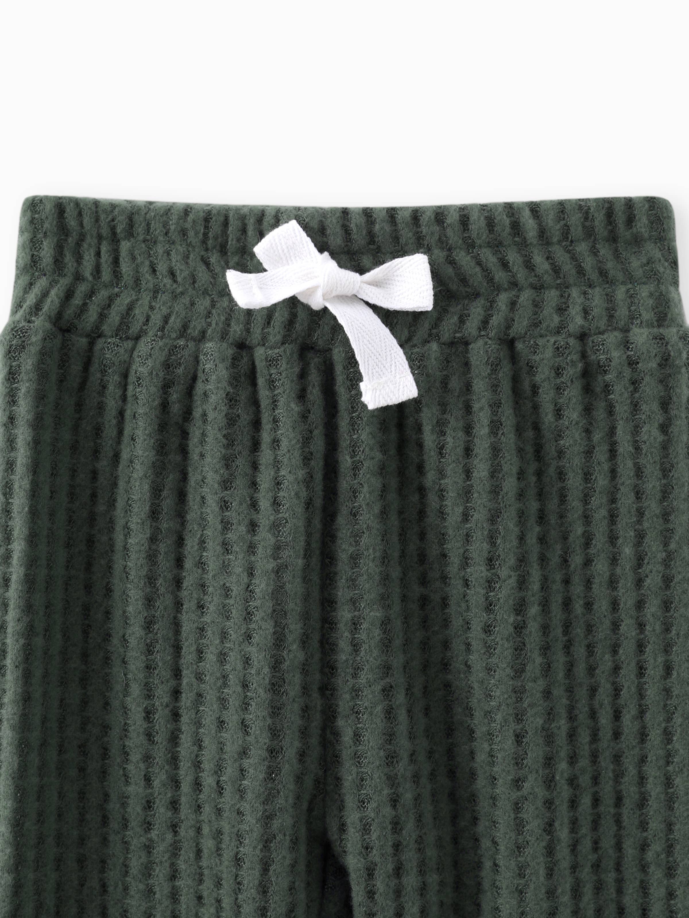 PatPat - Wholesale Clothing Set - Baby - 2pcs Solid Waffle Long-sleeve Baby Set34